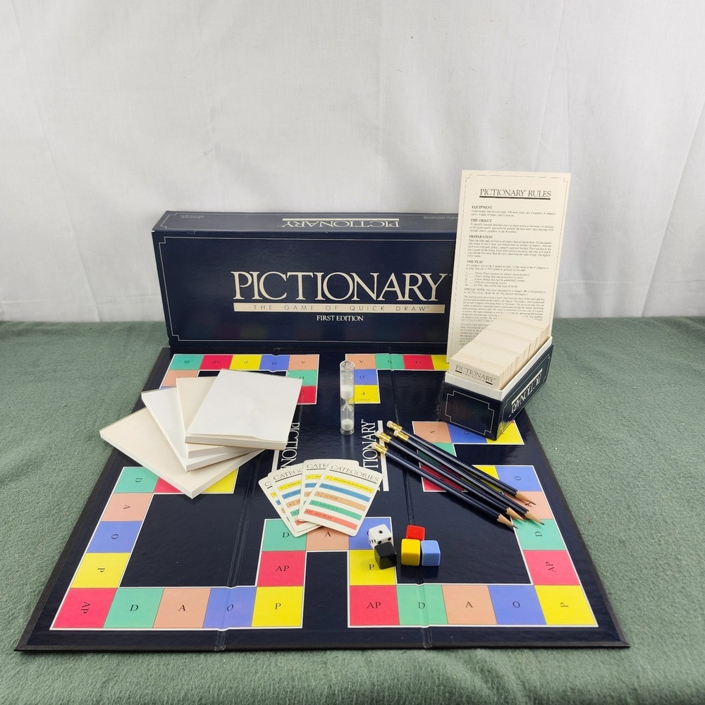 Vintage Pictionary First Edition 1985 The Game of Quick Draw #100 Complete
